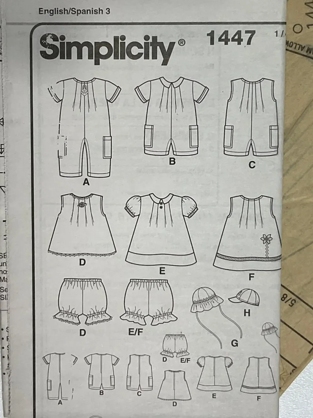 Simplicity 1169 & 1447 Baby Clothes Bundle Uncut Patterns XXS-L Unisex Sewing